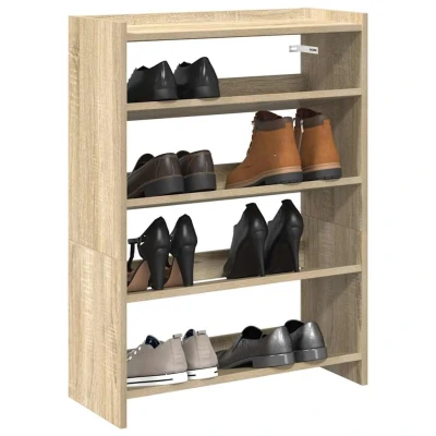 Afbeelding van Schoenenrek 80x25x61,5 cm bewerkt hout sonoma eikenkleurig