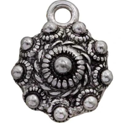 Afbeelding van Zeeuwse Knop Bedel (16.5 mm) Antiek Zilver (5 stuks) Binnenmaat Oogje 2 mm