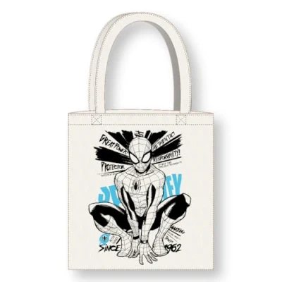 Afbeelding van Spiderman katoenen tote bag schoudertas 40cm x 37cm