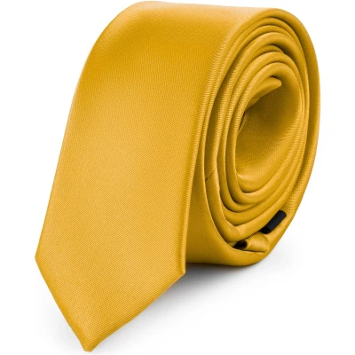 Afbeelding van Ladeheid Smal Stropdas Stropdassen voor heren Lengte: 150 cm, Breedte: 5 cm Honing LA SR SP