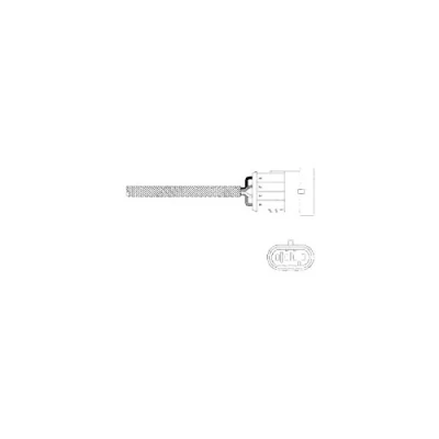 Afbeelding van DELPHI ES20345 12B1 Lambdasonde Planarsonde, Verwarmd ALFA ROMEO: GT, GTV, 156 Saloon, LANCIA: Lybra FIAT: Stilo Hatchback