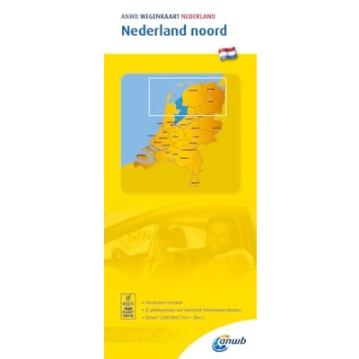 Afbeelding van ANWB Wegenkaart Nederland Noord