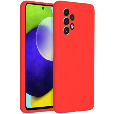 Afbeelding van Accezz Hoesje Geschikt voor Samsung Galaxy A53 Siliconen Liquid Silicone Backcover Rood
