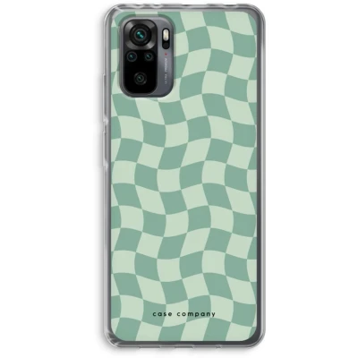 Afbeelding van Case Company® hoesje geschikt voor Xiaomi Redmi Note 10 Pro Grid Groen Soft Cover Telefoonhoesje Bescherming aan alle Kanten en Schermrand