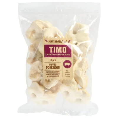 Afbeelding van Timo Varkensneus Gepoft Hondensnacks 400 g
