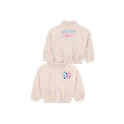 Afbeelding van Disney Stitch jas meisjeskleding meisjesjas en Angel fleecejas voor kinderen ecru 12 13 jaar