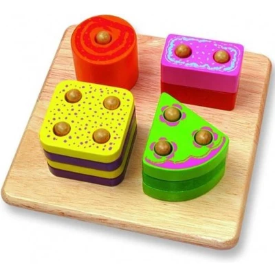 Afbeelding van Pintoy Houten Tel En Vormenpuzzel