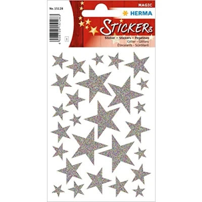 Afbeelding van HERMA 15128 sticker Folie Zilver Permanent 27 stuk(s)