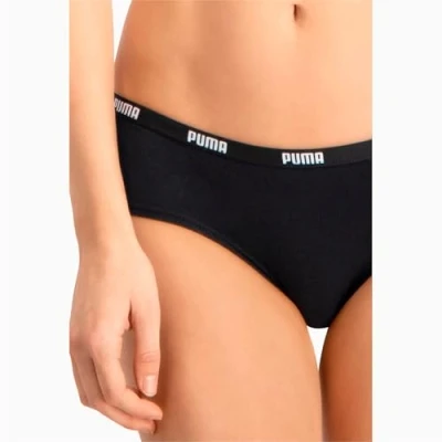 Afbeelding van Puma Hipster 2 PACK Slip, Dames, Maat: XS, black /