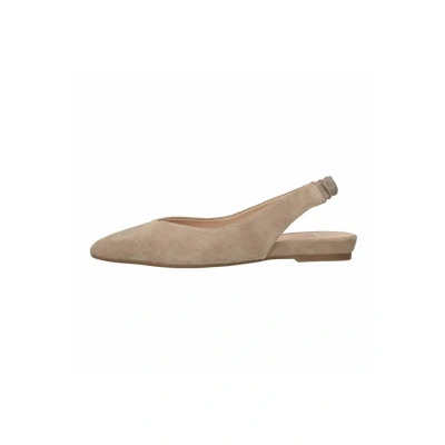 Afbeelding van Manfield Slingback ballerina ́s, Dames, Maat: 37, Beige Veloursleer