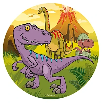 Afbeelding van Dekora Eetbare decoratie voor dinosaurus verjaardagstaart kinderen 20 cm