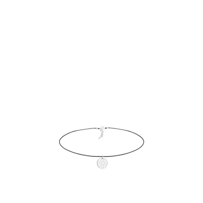 Afbeelding van Elli Choker Ketting silvercoloured/black, Dames, Maat: 36, Silver coloured/black