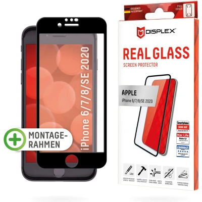 Afbeelding van DISPLEX Real Glass 3D Screenprotector (glas) iPhone 6, 7, 8, SE 2020, 2022 1 stuk(s) 01253