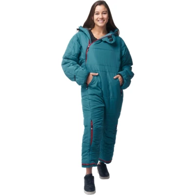 Afbeelding van Selk’bag Original Draagbare Slaapzak Kampeerbenodigdheden Kampeeruitrusting 100% Gerecycled 2 Isolatielagen Groen IJs XL