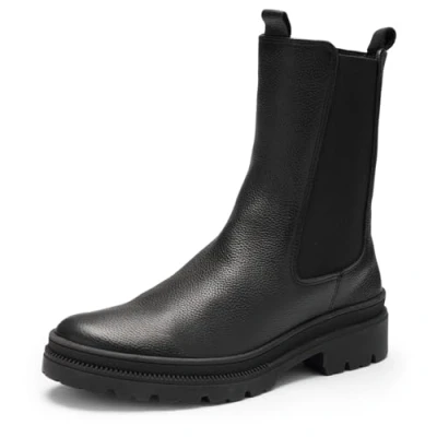 Afbeelding van ara Enkellaarsjes met plateauzool, Dames, Maat: 38.5, Black Leer