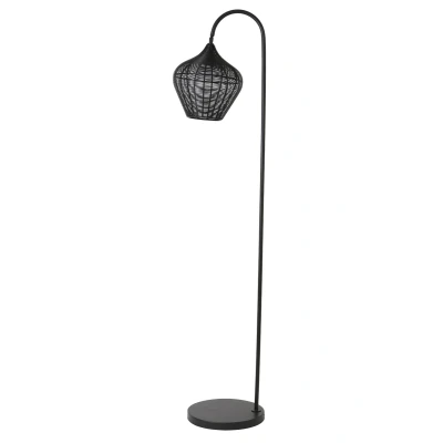 Afbeelding van Alvaro vloerlamp 160cm metaal zwart