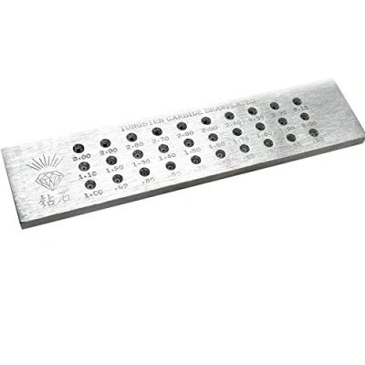 Afbeelding van Wolfraamcarbide klemplaat met 30 gaten voor het maken van sieraden, vierkante vorm, 0,5 3 mm