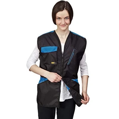 Afbeelding van Dingo vest voor sporttrainers, beweeglijkheid, gehoorzaamheid, waterdicht, veel zakken, tweeweg ritssluiting, trekkoord in de taille, blauw, maat L 16410 2
