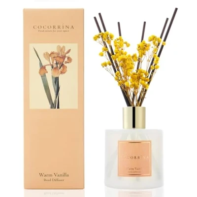Afbeelding van Cocorrína luchtverfrisser met geurstokjes gedroogde bloemen, tijm, lavendel, voor thuis, aromadiffuser, badkamerdecoratie en planken, 200 ml
