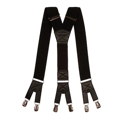 Afbeelding van Olata Stevige extra brede Y bretels met zes clips 5 cm, zwart.