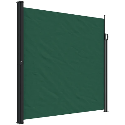 Afbeelding van vidaXL Windscherm uittrekbaar 200x300 cm donkergroen