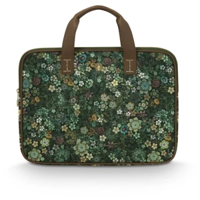 Afbeelding van Pip Studio Olivia Laptophoes Tutti i Fiori Laptop Sleeve Groen 40x2.5x30cm