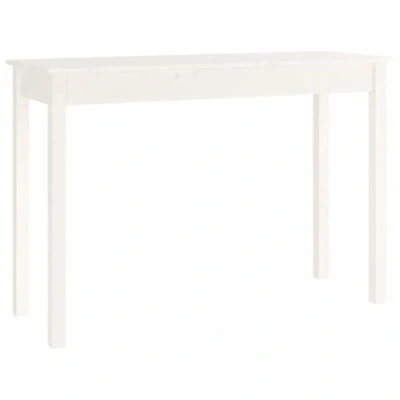 Image de vidaXL Table console Blanc 110x40x75 cm Bois massif de pin814240