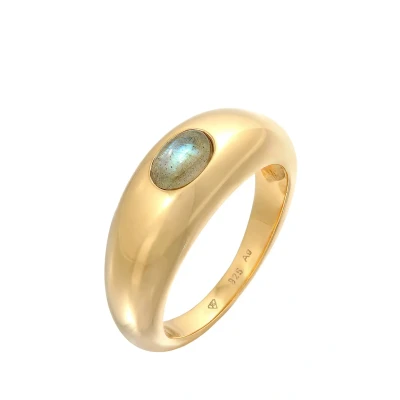 Afbeelding van Elli Basic Vintage Style Ring goldcoloured, Dames, Maat: 54, Gold coloured
