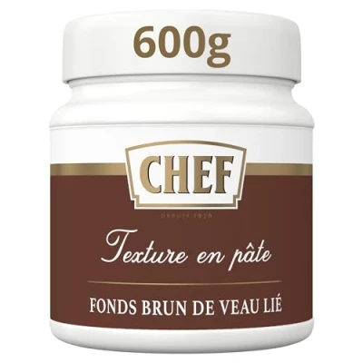 Afbeelding van CHEF Bruine kalfsfondsen gebonden vleesfondsen van deeg fondsen, sauzen pot 600 g voor 6 l tot 12 fondsen