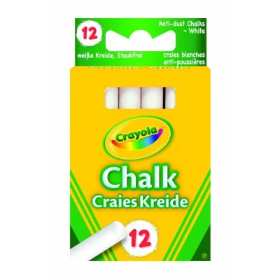 Image de Set de 12 craies anti poussières Crayola Blanches