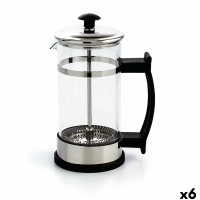 Afbeelding van Koffiepot met Zuiger Quid Serenia Transparant Glas Roestvrij staal 350 ml (6 Stuks)