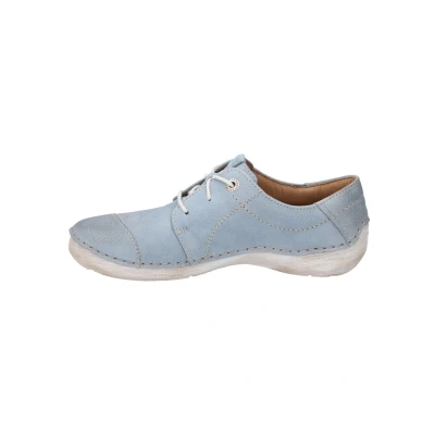 Afbeelding van Josef Seibel Sportieve veterschoenen, Dames, Maat: 44, Skyblue kombi Leer