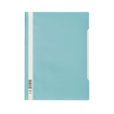 Image de Durable 257320 Chemise à Lamelles Format A4 avec Couverture Transparent Dos Bleu Turquoise Lot de 50