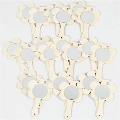 Afbeelding van Handspiegel, h: 13,9 cm, b: 9 20 stuks, triplex