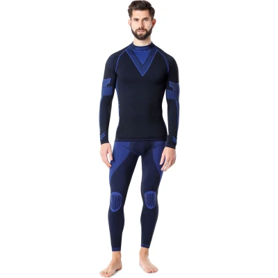 Afbeelding van Ladeheid Set Thermobroek en Thermoshirt Thermo ondergoed Heren Thermokleding Zwart/Grafiet L LA LA40 MEN
