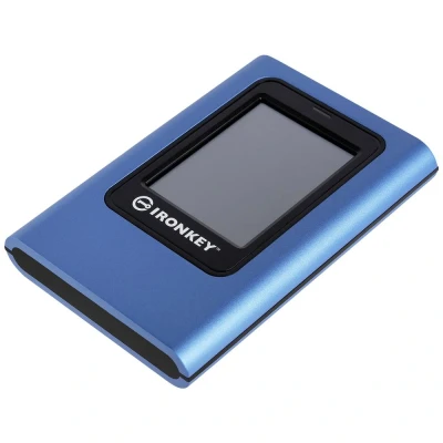 Afbeelding van Kingsong IronKey Vault Privacy 80 480 GB Externe harde schijf (3,5 inch) USB C Blauw IKVP80ES/480G