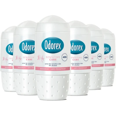 Afbeelding van 6x Odorex Deodorant Roller Sensitive Care 50 ml