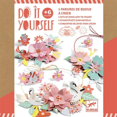 Afbeelding van Djeco knutselset diy bloemen sieraden colourful fun