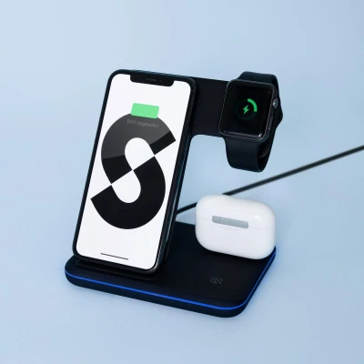 Afbeelding van 3 in 1 Draadloze oplader voor Apple en Android