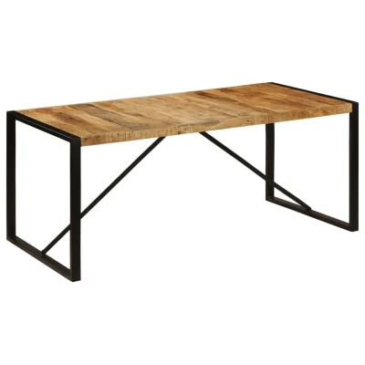 Afbeelding van Eettafel 180x90x75 cm massief mangohout