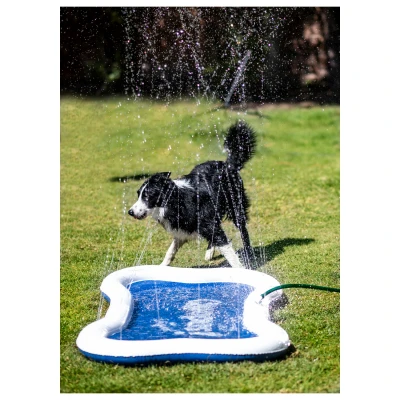Afbeelding van Quapas! Huisdierensproeimat 140x90 cm blauw en wit
