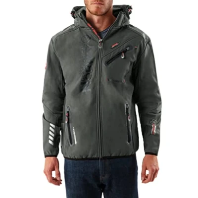 Afbeelding van Geographical Norway Rainmen Smu Softshell jas voor heren, Donkergrijs/zwart