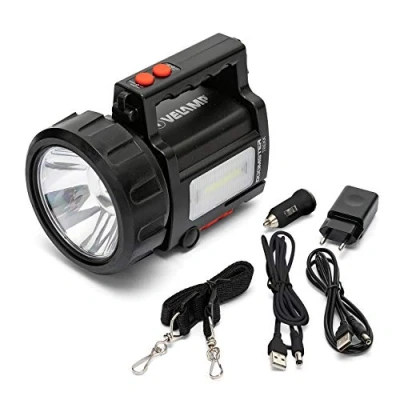 Image de Kit Projecteur led 10W 735lm+ lanterne latérale + powerbank Velamp