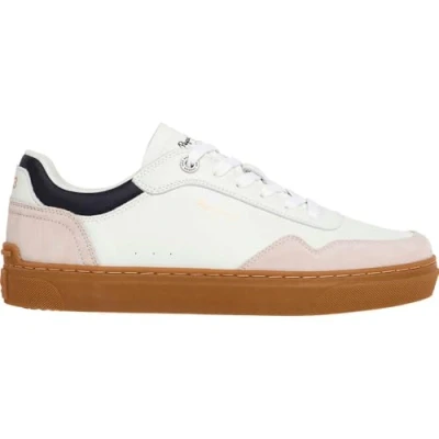 Afbeelding van Pepe Jeans Camden Collar M Sneakers laag, Heren, Maat: 46, Off white Leer