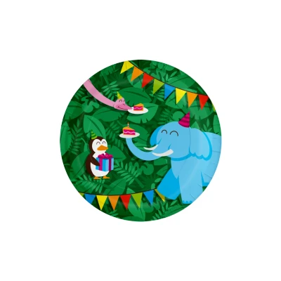 Image de Assiettes de fête Jungle 23 cm 8 pièces