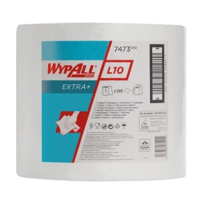 Afbeelding van Poetsrol wypall l10 1 laags 235mmx380m wit Rol a 1000 vel