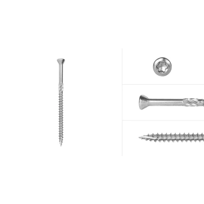 Afbeelding van Wovar Vlonderschroeven RVS 410 5 x 80 mm Torx 25 met snijpunt Doos 100 Stuks Schroeven Houtschroeven