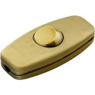 Afbeelding van interBär 5052 010.01 Snoerschakelaar Goud 2x uit/aan 2 A 1 stuk(s)