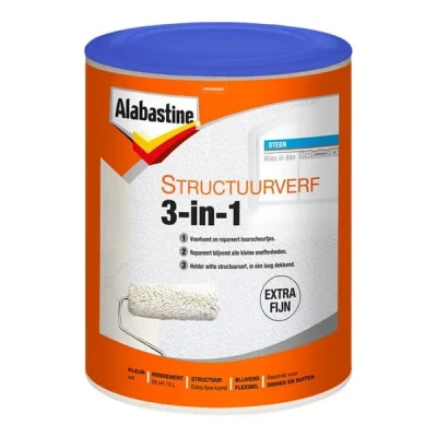 Afbeelding van Alabastine Structuurverf 3 in 1 Extra Fijn Muurverf voor binnen