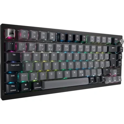 Afbeelding van CORSAIR K65 Plus 75% RGB draadloos mechanisch gamingtoetsenbord, hot swappable MLX Red lineaire schakelaars, voorgesmeerde dubbellaagse geluidsspray, PBT keycaps, QWERTZ DE,